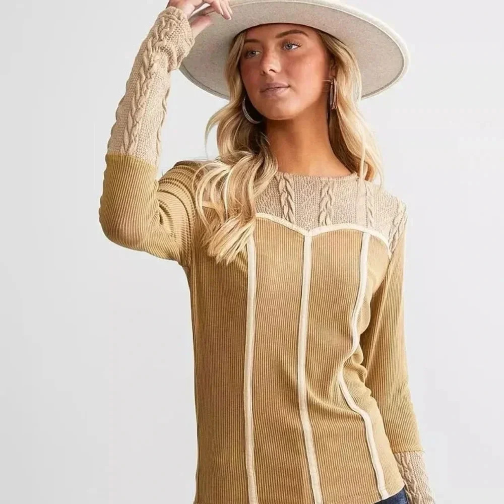 Women's Gimmicks Washed Rib Knit Top from Buckle Size L